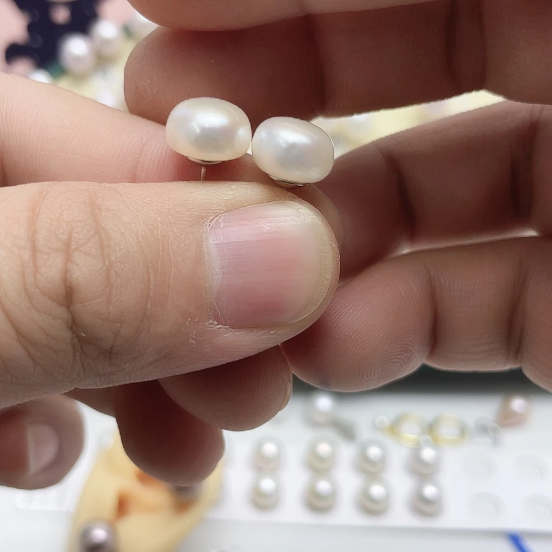 p***某耳饰淡水珍珠银S925镶嵌