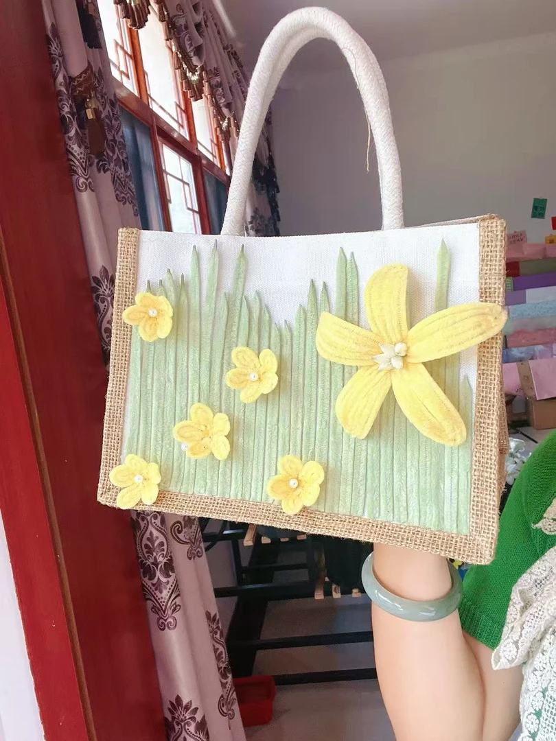 扭扭棒DIY手工帆布包夏天度假拍照穿搭送闺蜜材料包