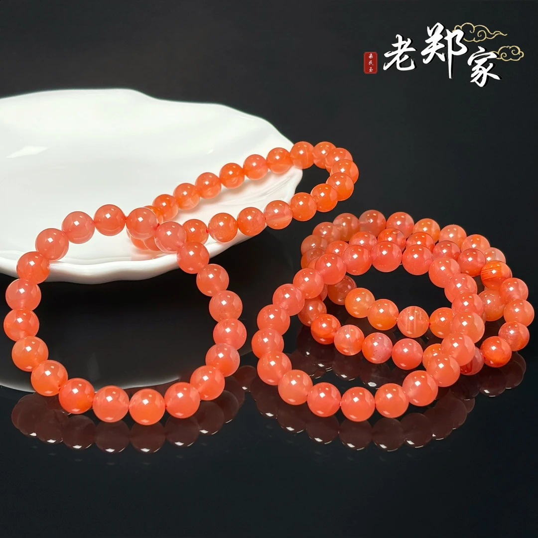 【老郑家】天然南红玛瑙手串 约9mm+（多样性发一件）276