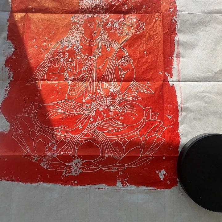 印石昌化石持莲观音