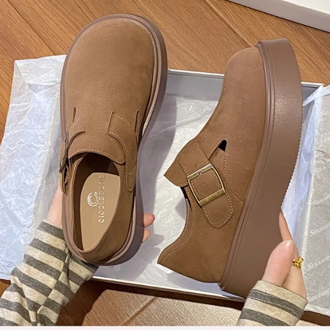 勃肯鞋女增高2025新款春季女单鞋松糕厚底百搭