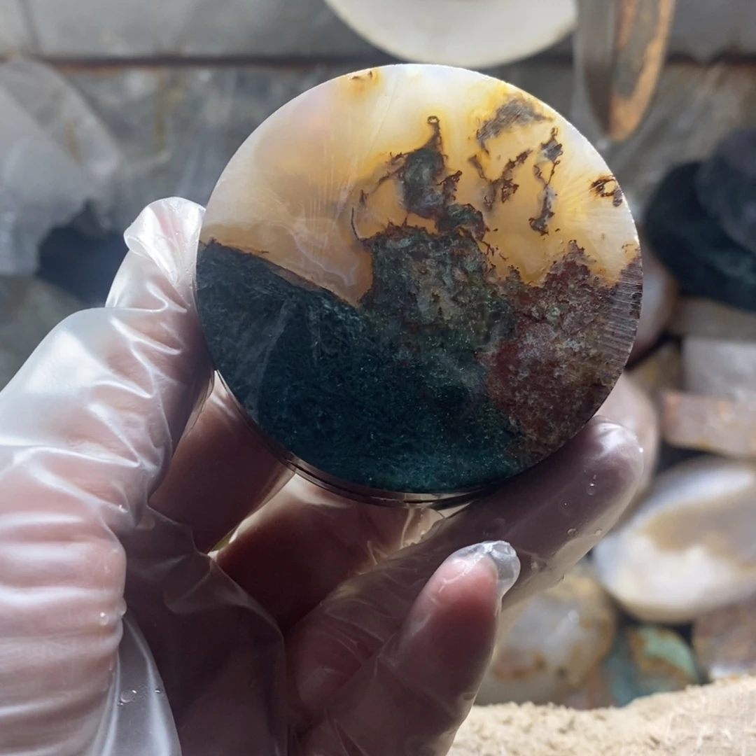 定制玛瑙圆牌两个