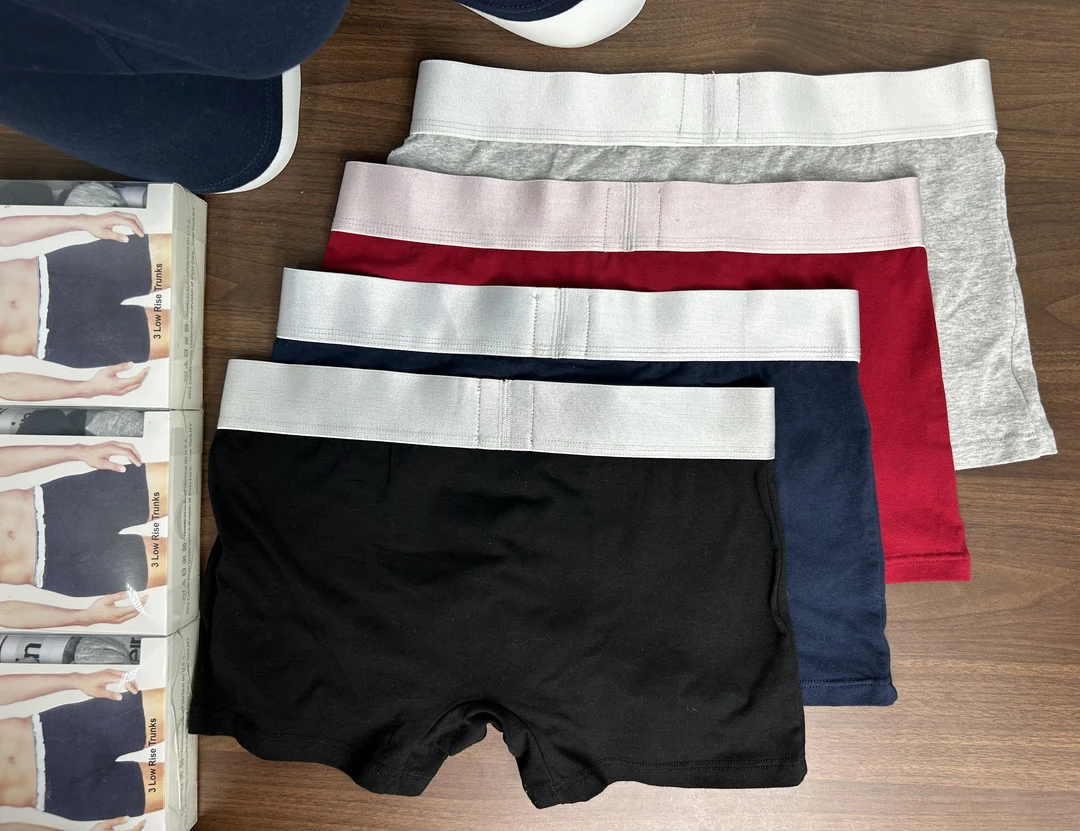 【银边款3条装】纯棉大字母男士内裤平角裤男士四角裤男生底裤