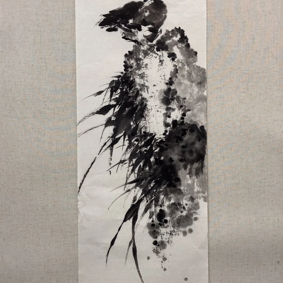 如***夫国画墨鱼精品墨鱼精品