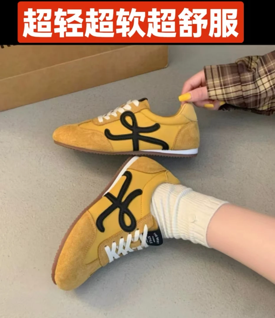 7112杨幂同款夏季透气超轻软底百搭休闲德训阿甘鞋