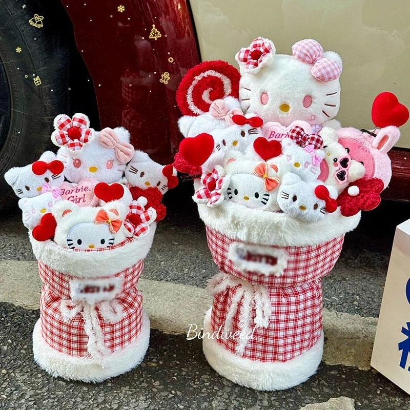 kitty玩偶花束圣诞节花束送女友生日礼物送闺蜜可爱创意新年