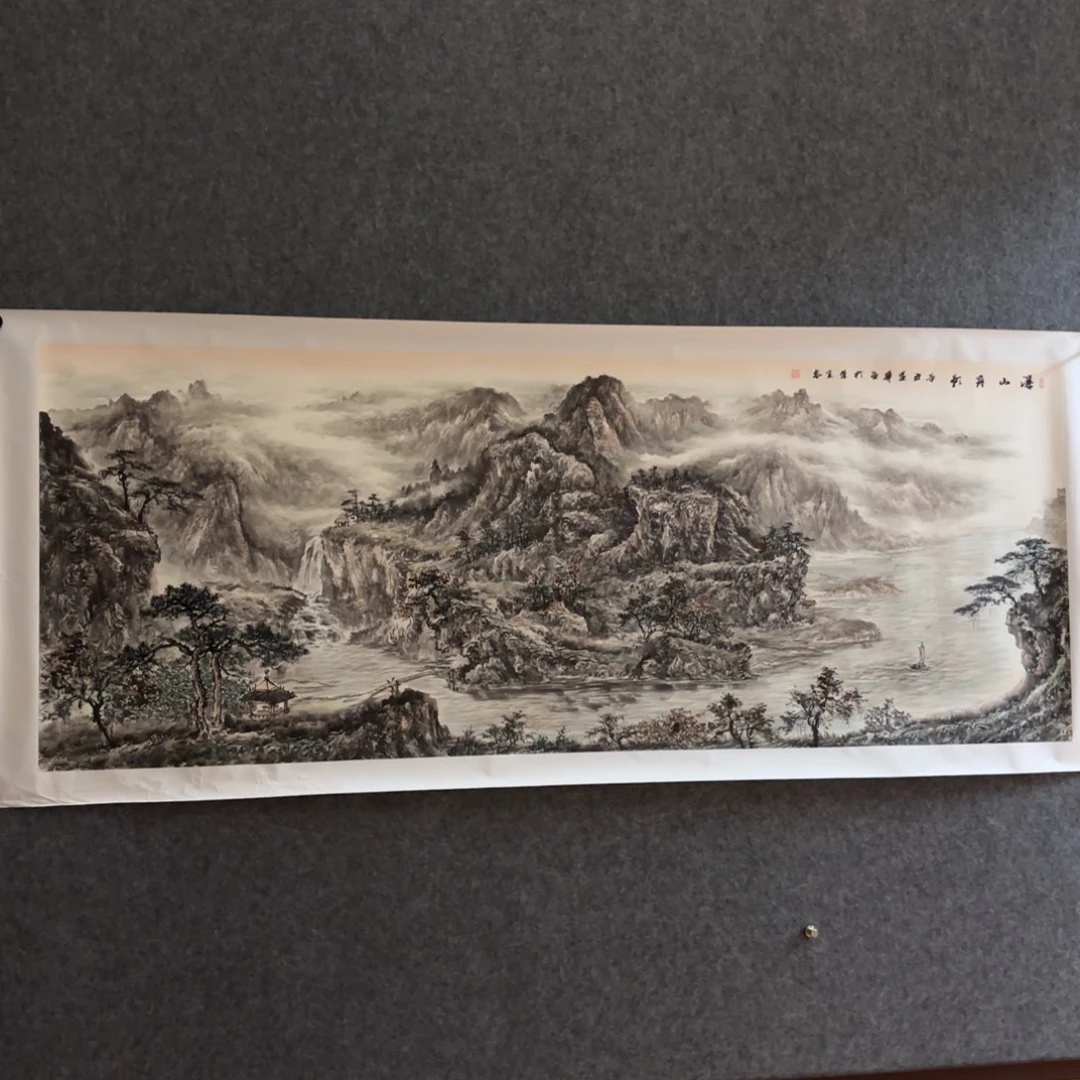 国画国画作品陆远华山水6尺