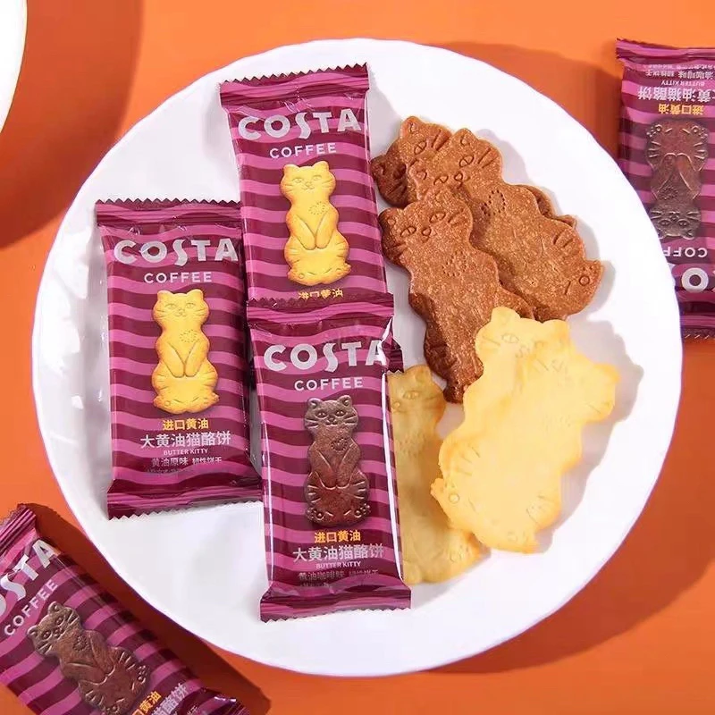 大黄油猫酪饼猫酪饼干独立小包装高颜猫咪造型饼干奶酪黄油饼干