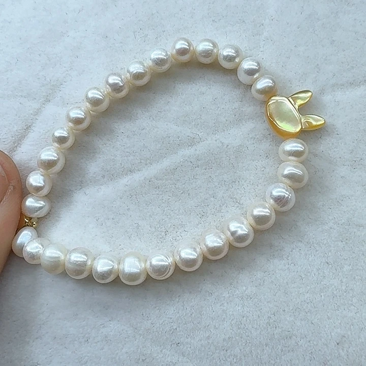 淡水珍珠手绳银S925镶嵌