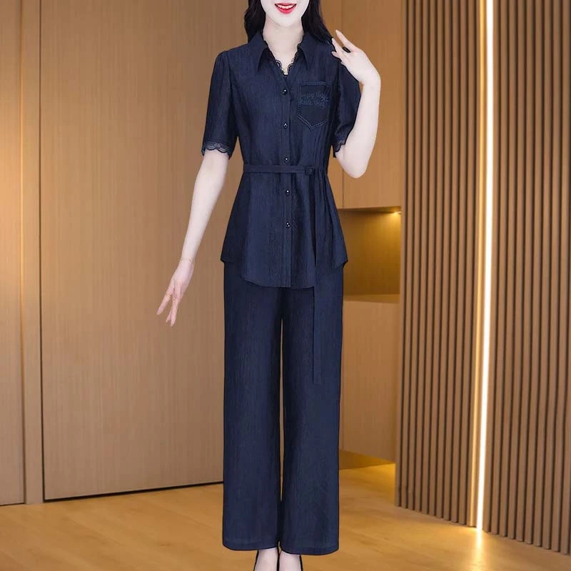 【两件套】优雅气质时尚减龄收腰显瘦套裤D2731