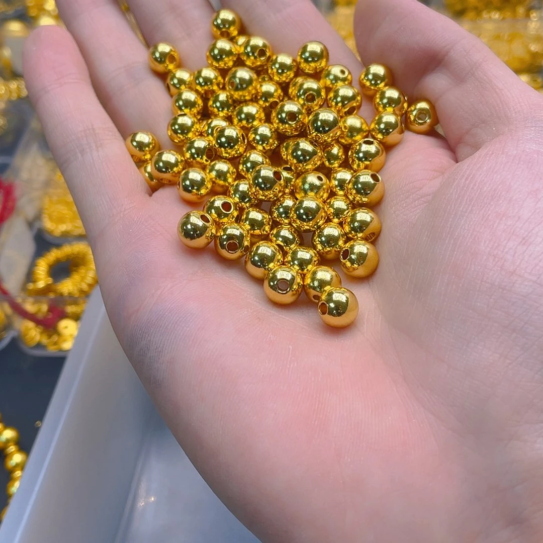 锆石铜合金高货亮面珠8mm10颗