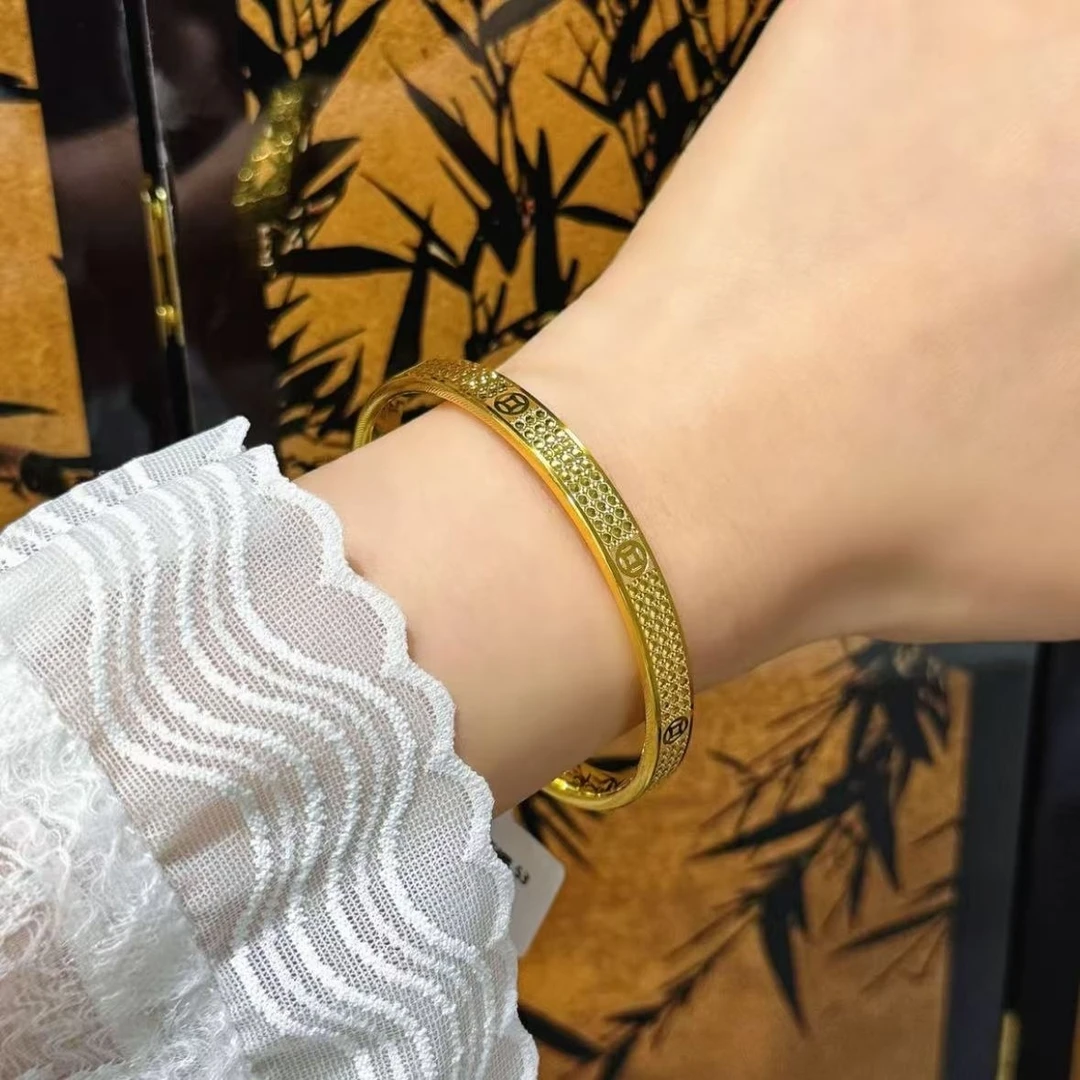 【小鹏黄金】足金999钱币5D工艺手镯