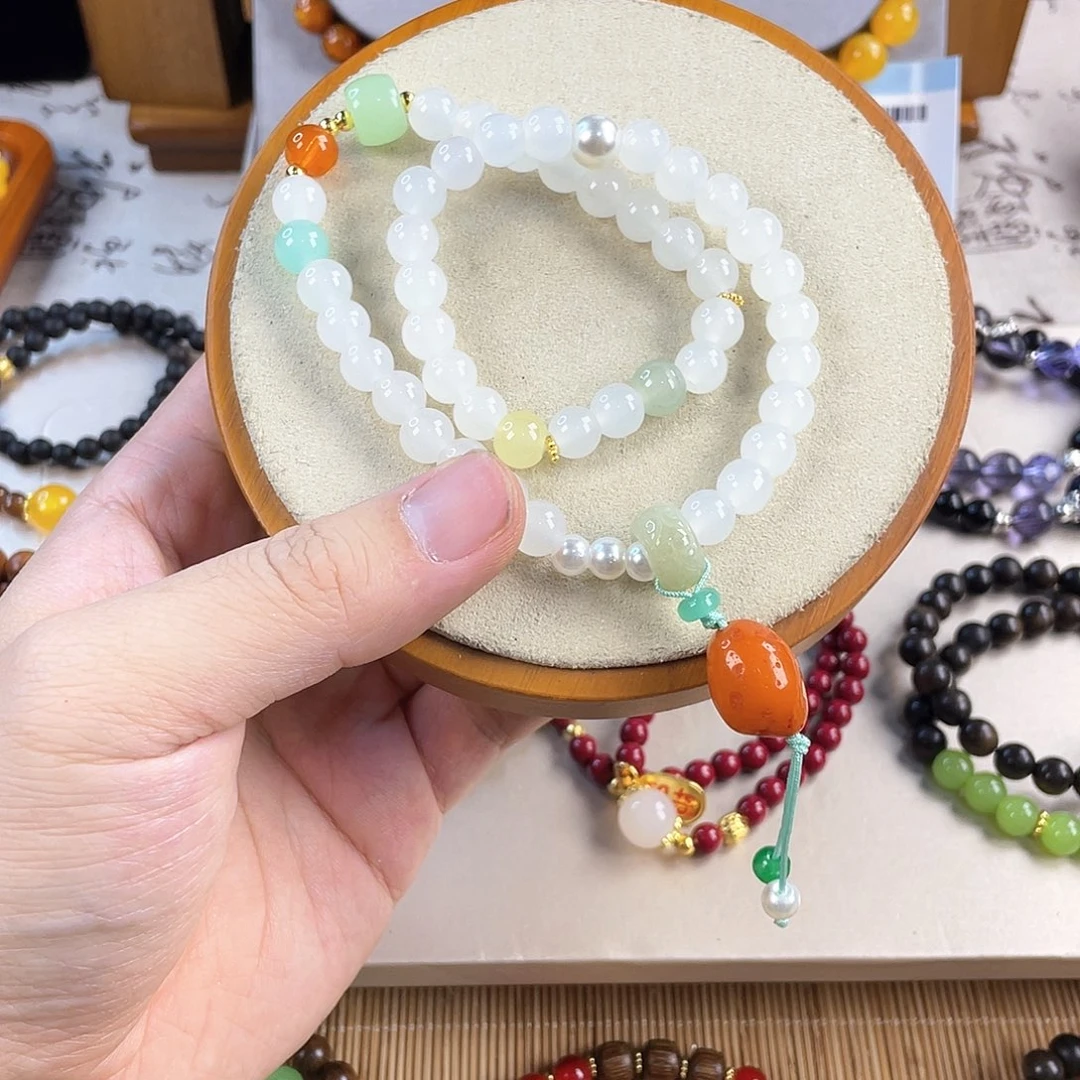 玛瑙手饰银S925镀金镶嵌