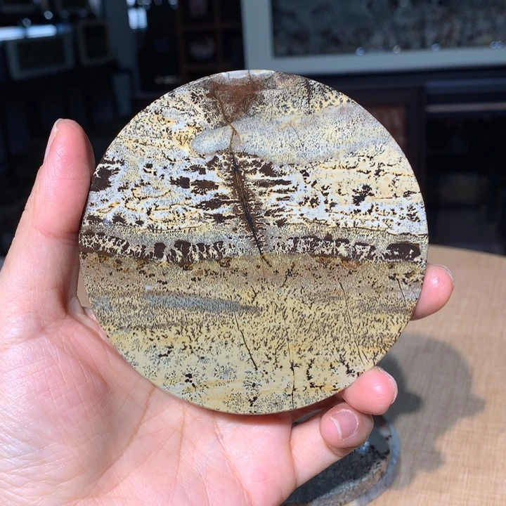 观***风广西国画石摆件，观赏收藏