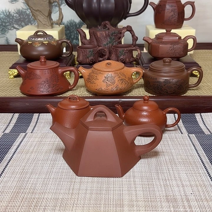 紫砂茶壶红****）紫砂壶霸王石瓢