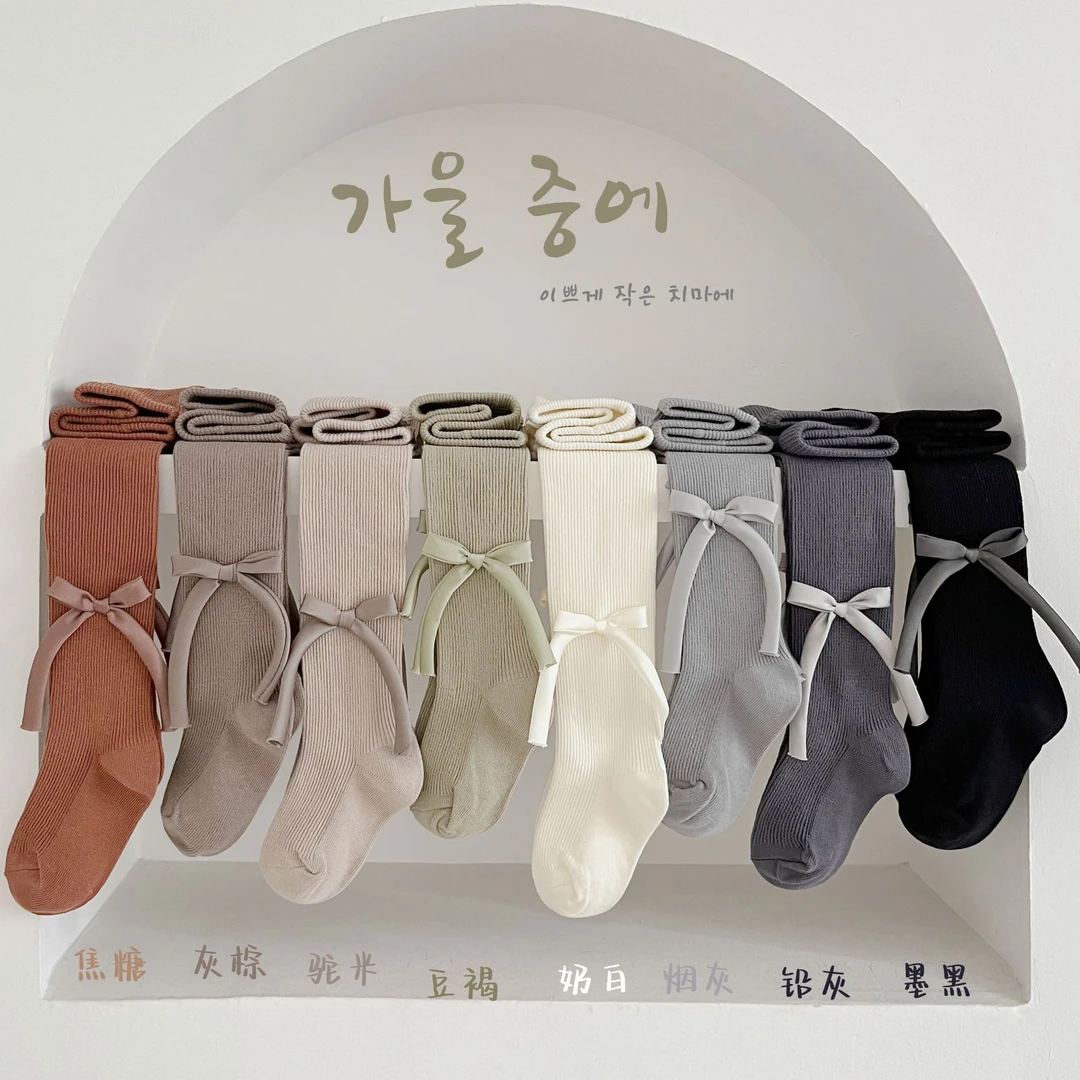 抗起球宝宝连裤袜女童打底裤秋百搭a类精梳棉打底袜儿童连体袜