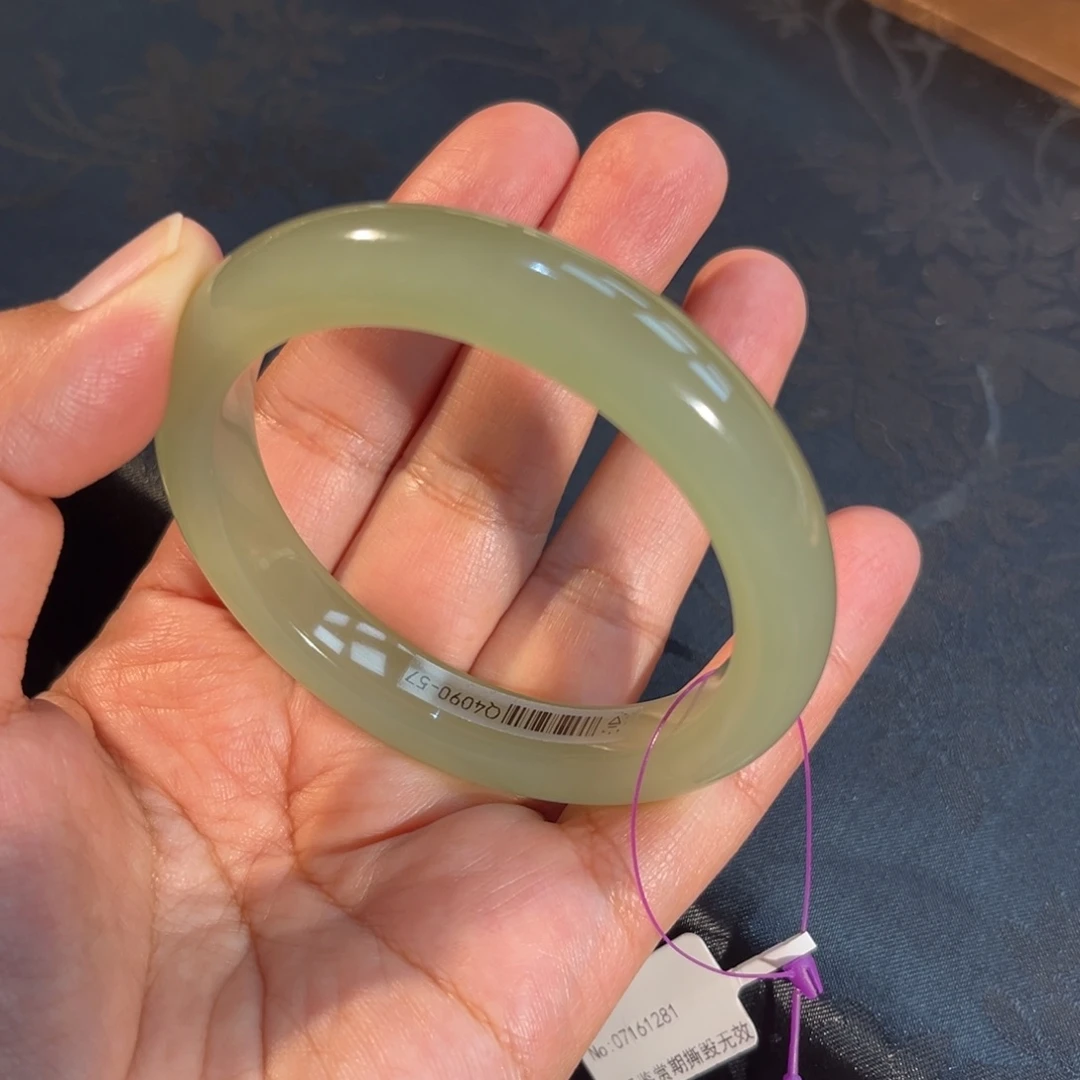 和田玉未镶嵌手镯高冰猫眼晴水