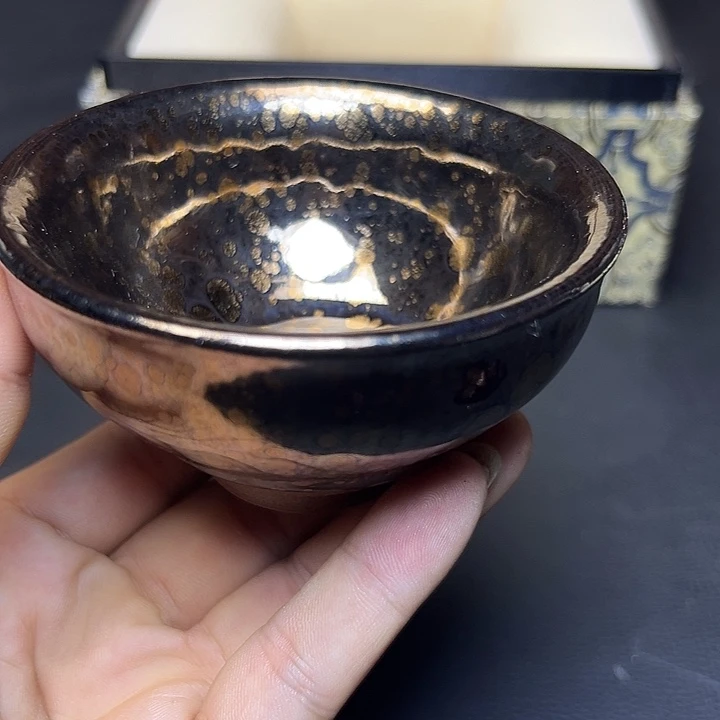 云***轻茶盏建盏金油滴束口