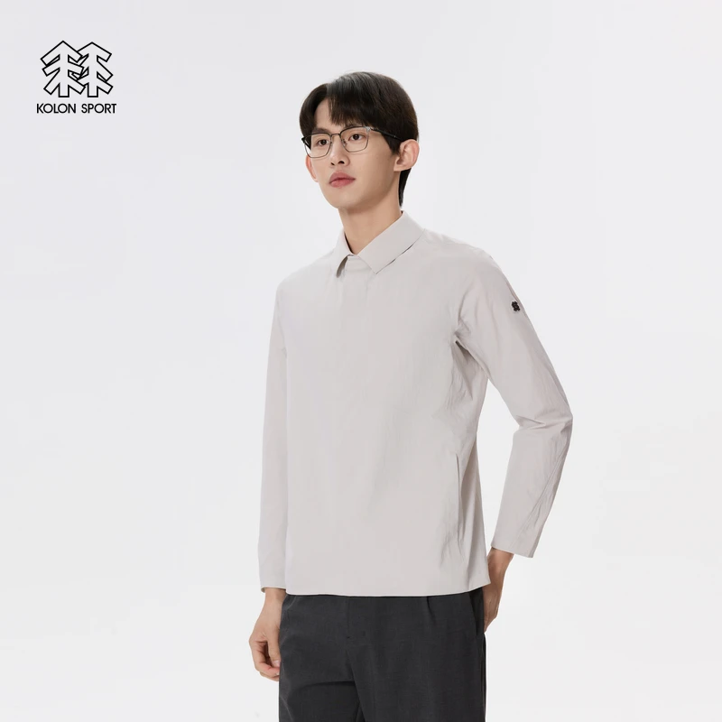 KOLON SPORT可隆男士商务防风夹克弹力上衣全压胶户外通勤外套
