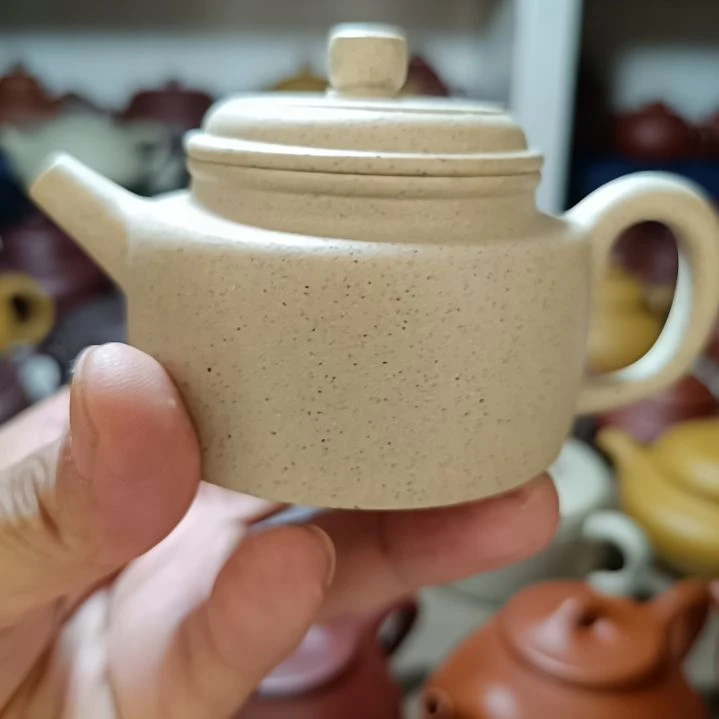 紫砂茶盘原矿白玉段德钟内推160cc半手工