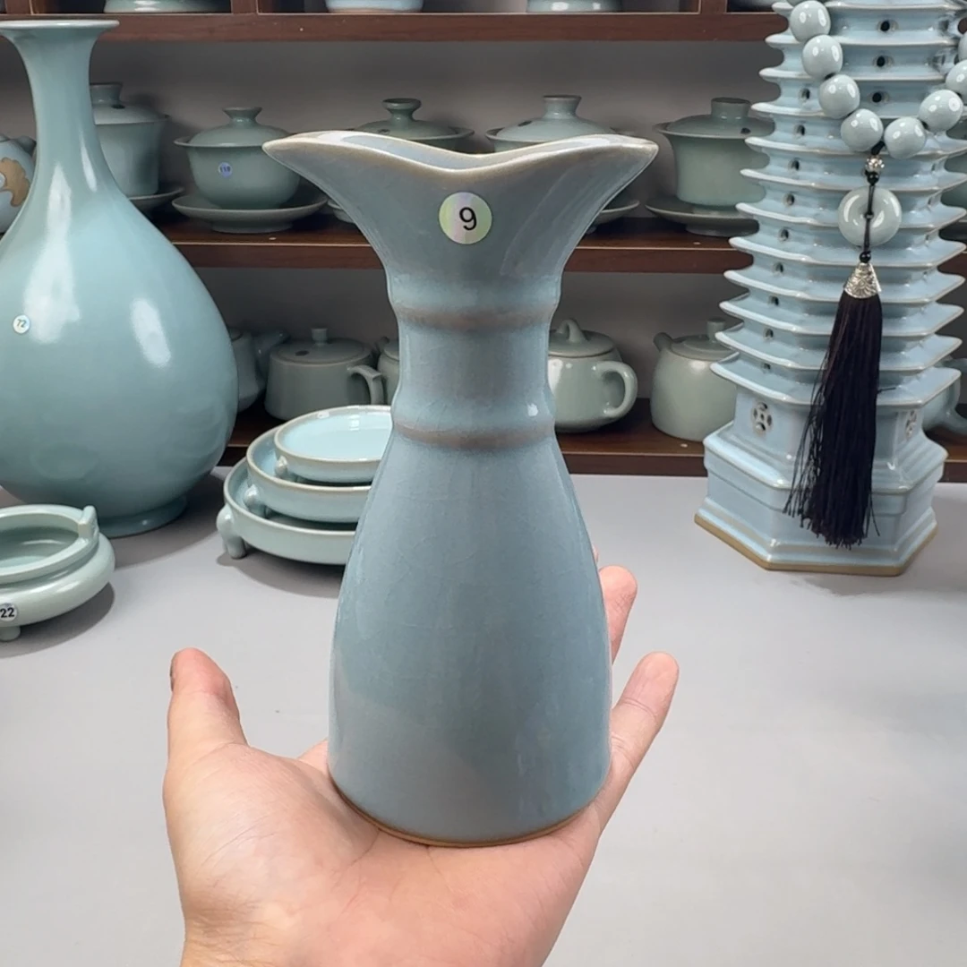 摆件陶瓷特价汝窑天青釉分酒器