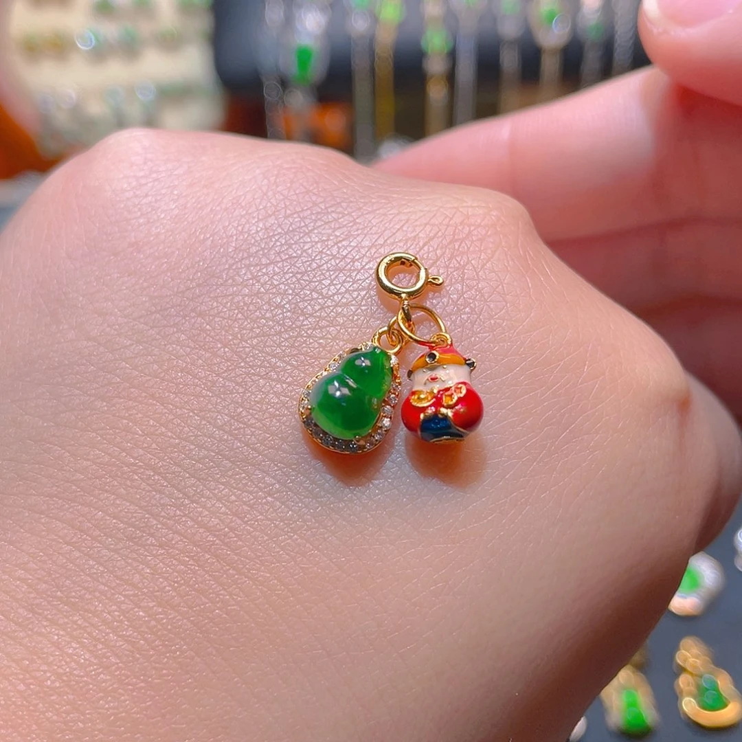 翡翠银S925镶嵌吊坠(不含链)