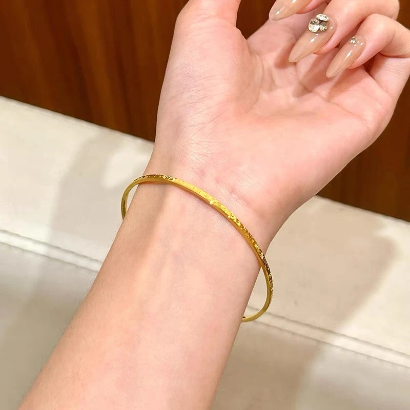 【宝悦专享】足金999 碎碎冰 女款配件镯精美国风时尚新中式百搭