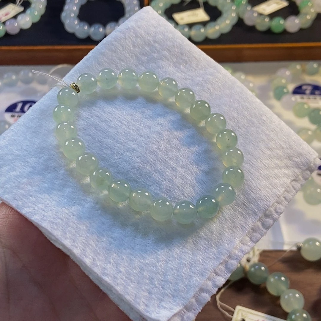 定制翡翠未镶嵌翡翠手串卡7.9