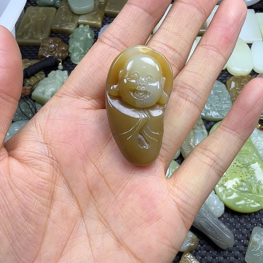 和田玉未镶嵌吊坠(不含链)