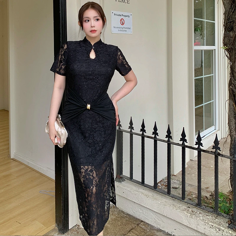 【仟艺定制】【梦巴黎】高级感中国风新中式改良修身显瘦包臀连衣裙