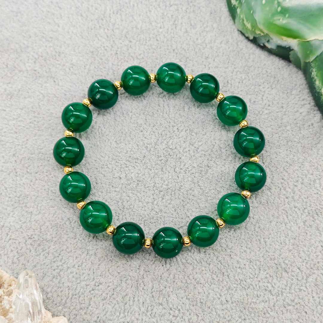 男款百搭绿玛瑙手串10mm/HG-MNSC-F6