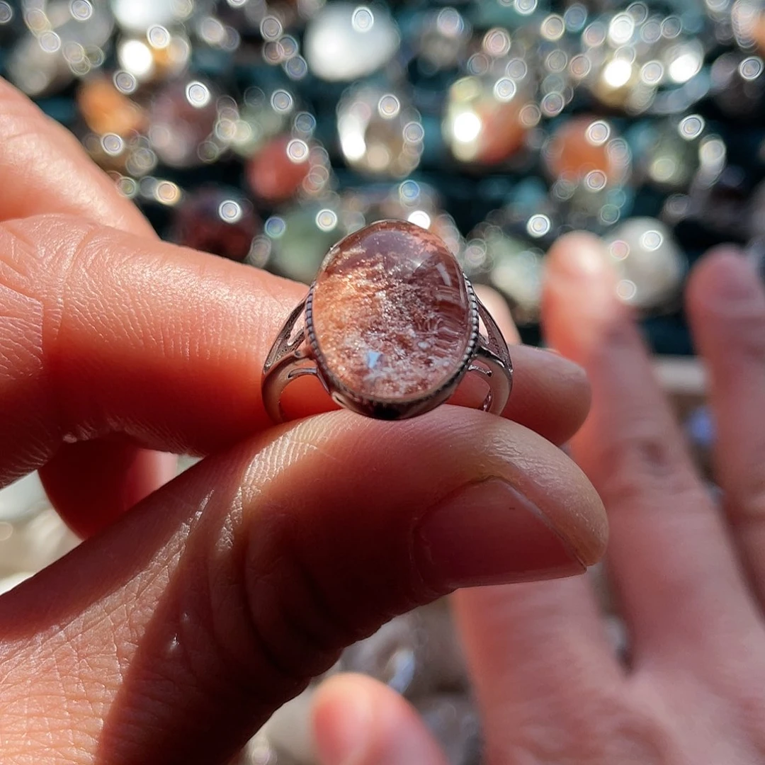 【闪购商品】水晶珠宝半成品银S925镶嵌戒指