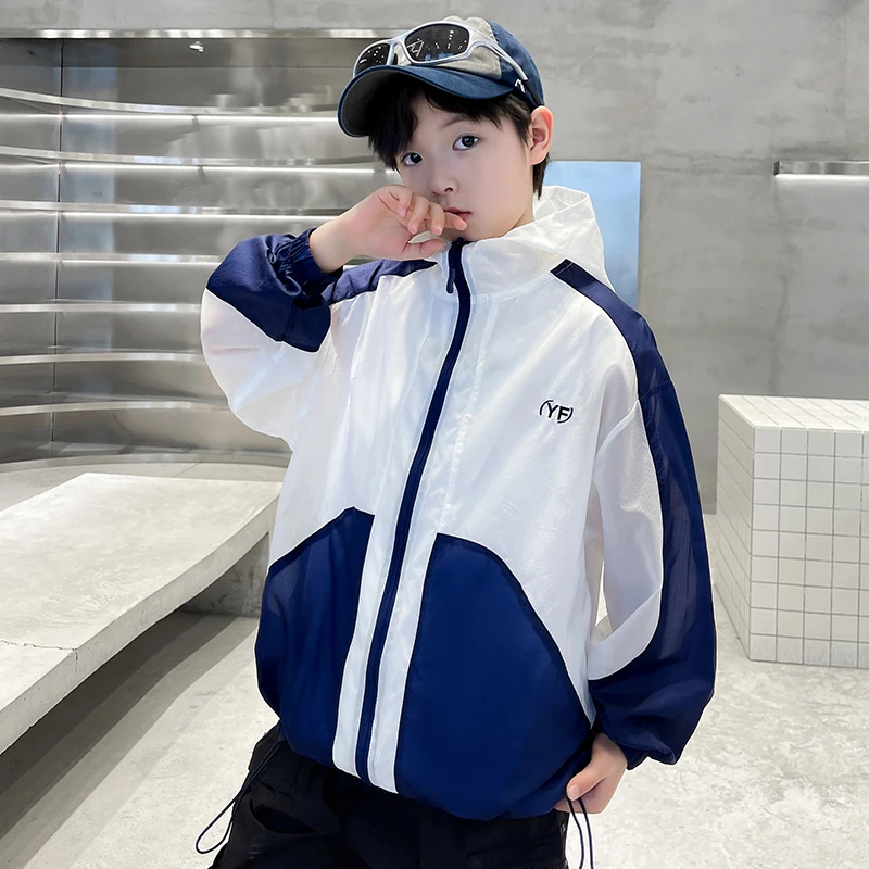 男童防晒衣夏季轻薄款外套2025新款儿童夏装防晒服中大童男孩透气