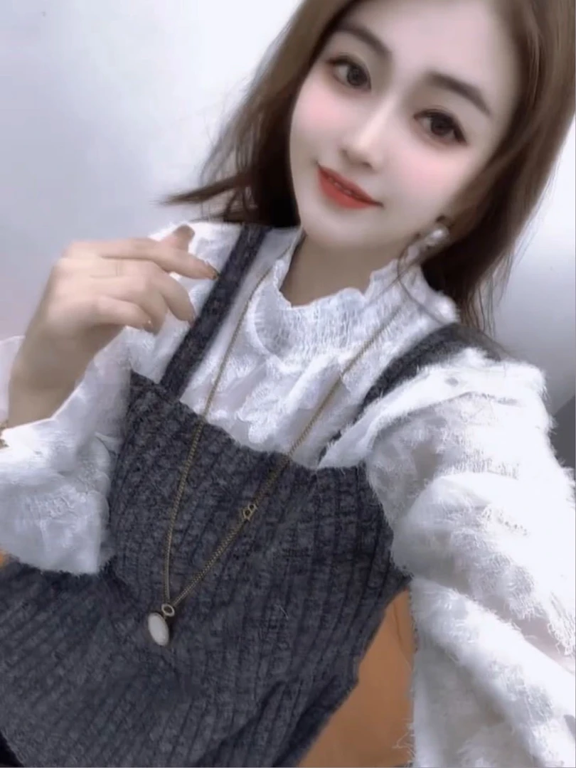 大码法式雪花绒衬衫女2025新款春季假两件娃娃衫胖MM遮肉显瘦上衣