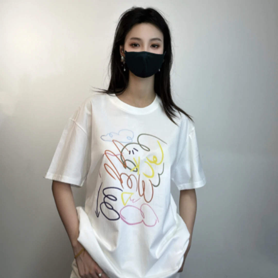 【茶酱推荐】新款美式复古百分百纯棉短袖T恤女设计感ins小众短袖