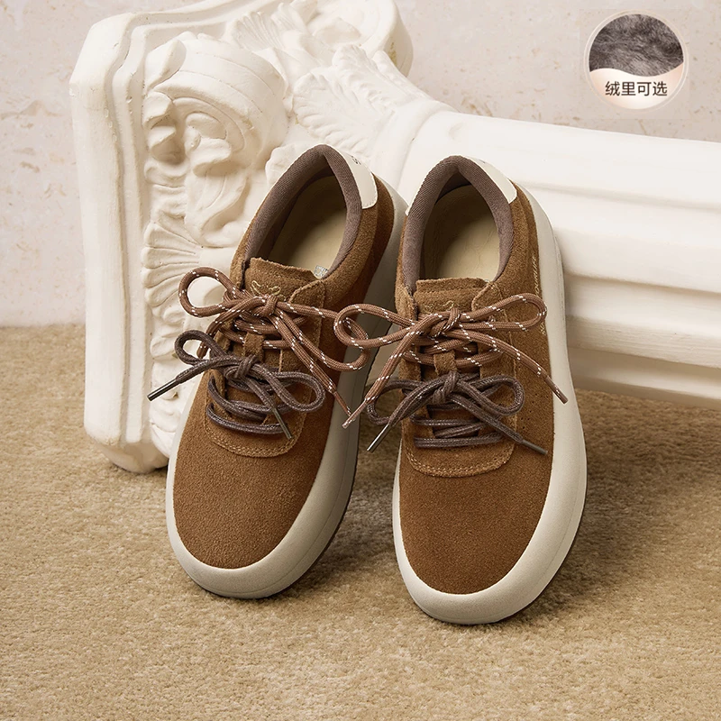 【百丽集团-百思图】2025春季新款时尚厚底女加绒休闲鞋I5757AM5