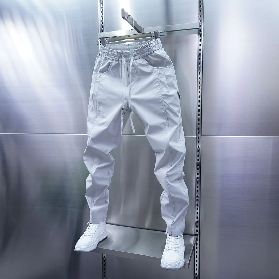潮元素品质男装2025春夏款运动休闲时尚户外宽松潮高档弹力冲锋裤