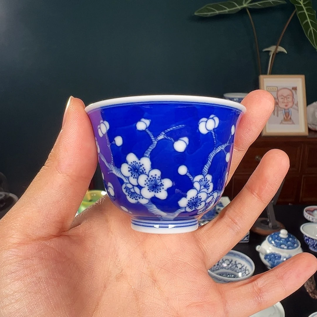 冰梅手绘单杯。