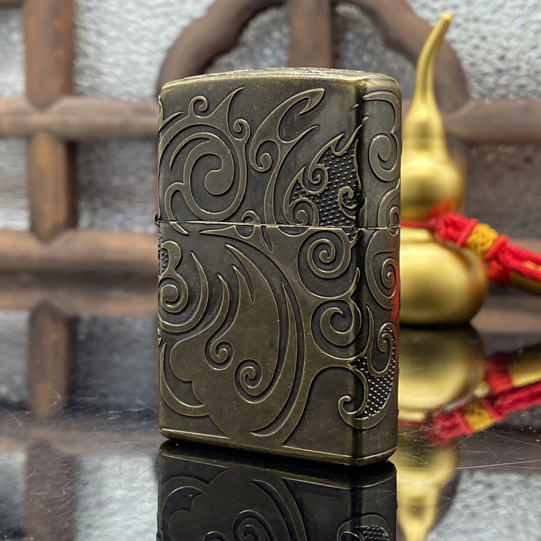 ZIPPO/之宝打火机 淬火常规古铜浮雕【小飞火机】DYJ1