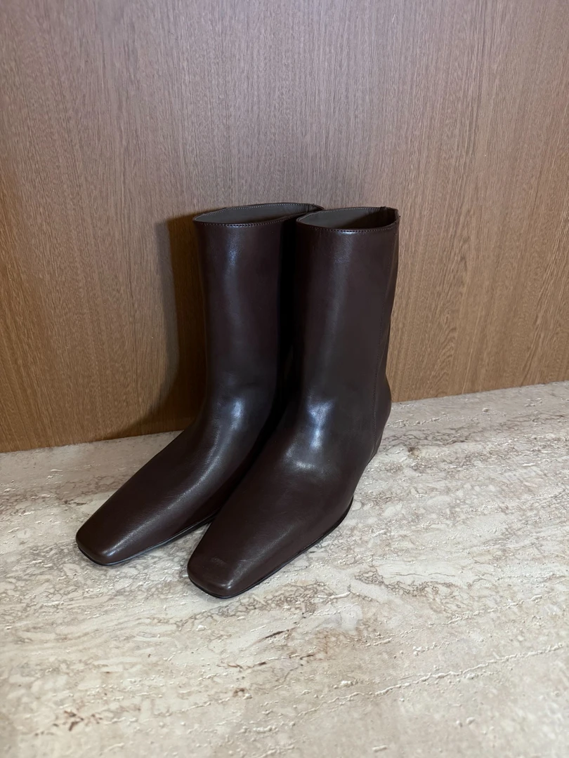 TANTAN 时尚气质百搭鹿皮高跟时装靴3726