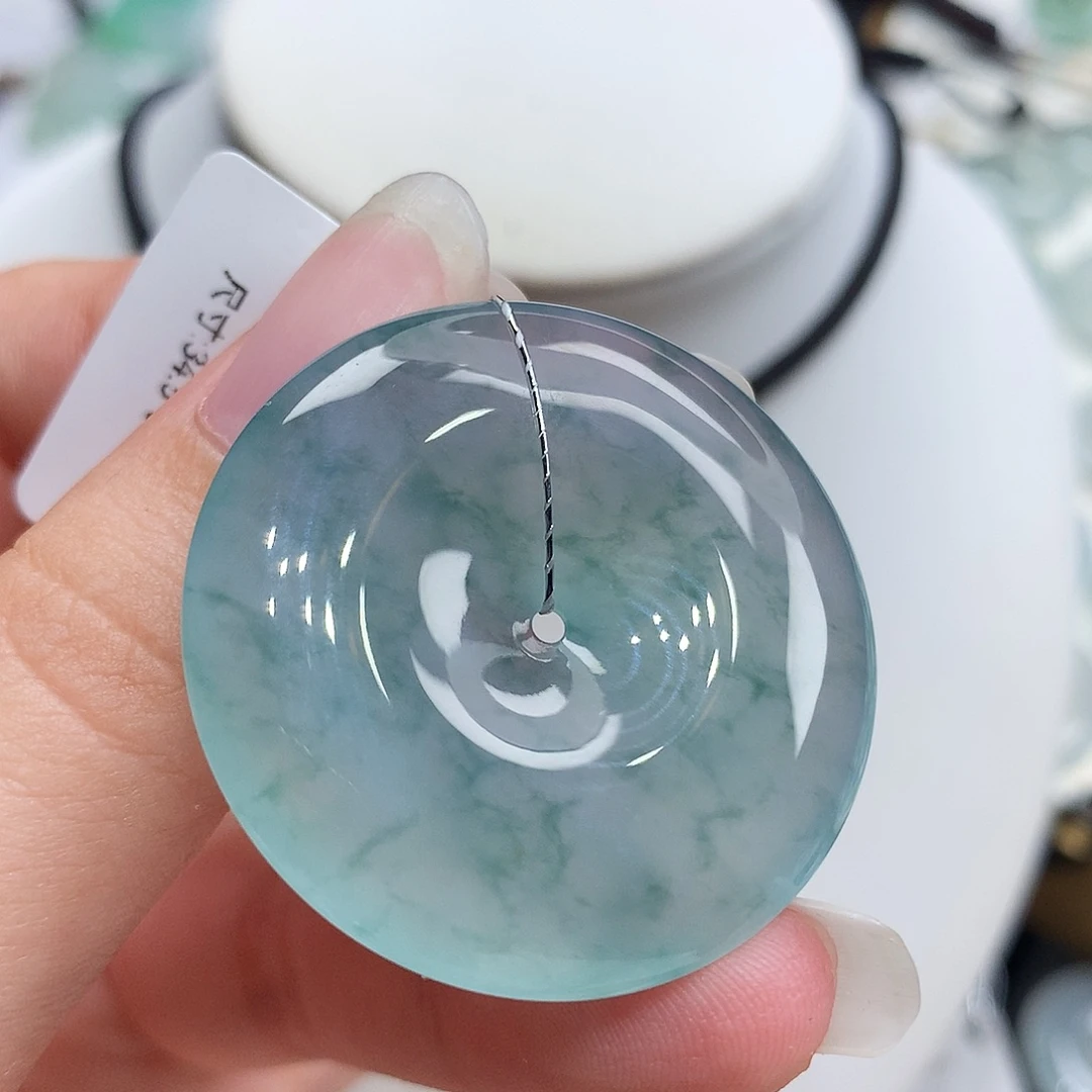 翡翠未镶嵌胸饰翡翠92，34.5/6