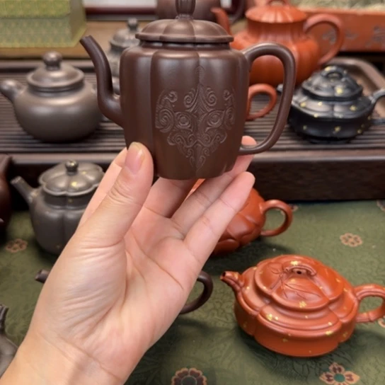 紫砂茶壶汲直筋纹