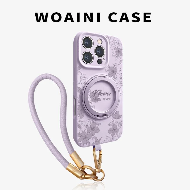 适用于苹果15promax手机壳液态亲肤16plus软硅胶14旋转支架13pro