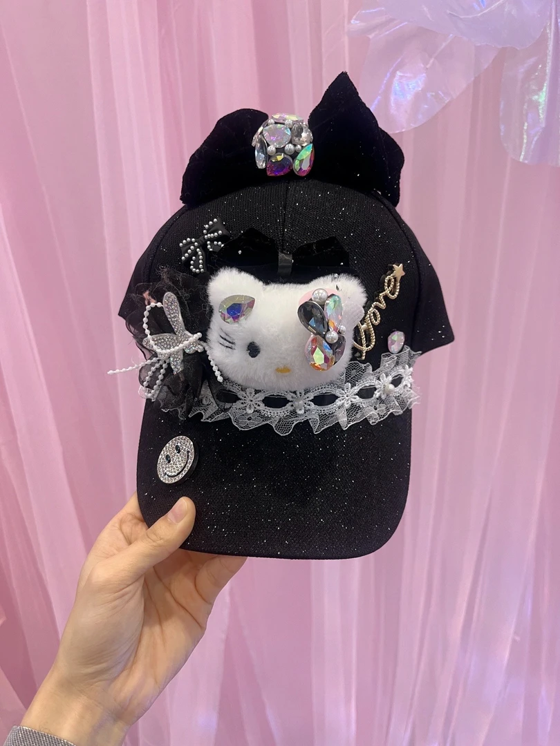 【格格家】时尚kt黑色鸭舌帽包