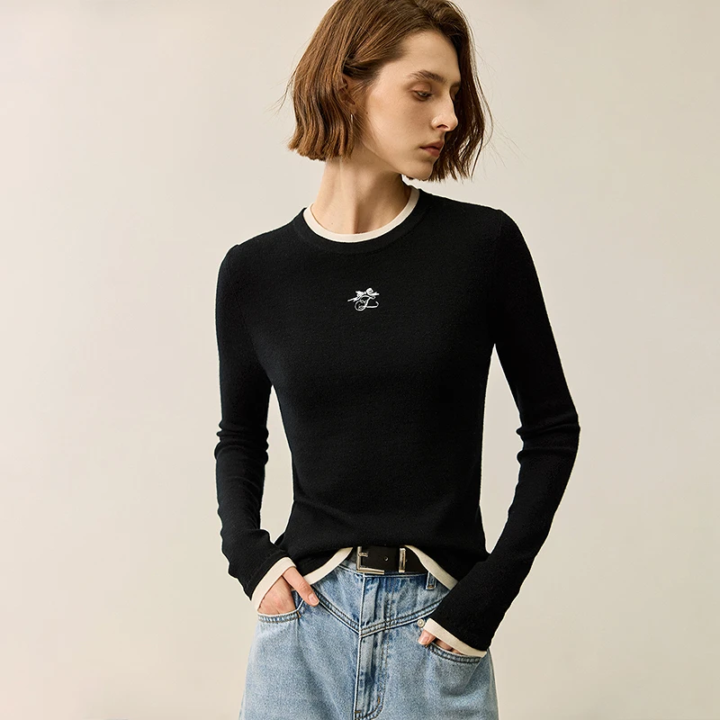 【小北专属】LILY2024冬新款女装毛针织衫124409TK917