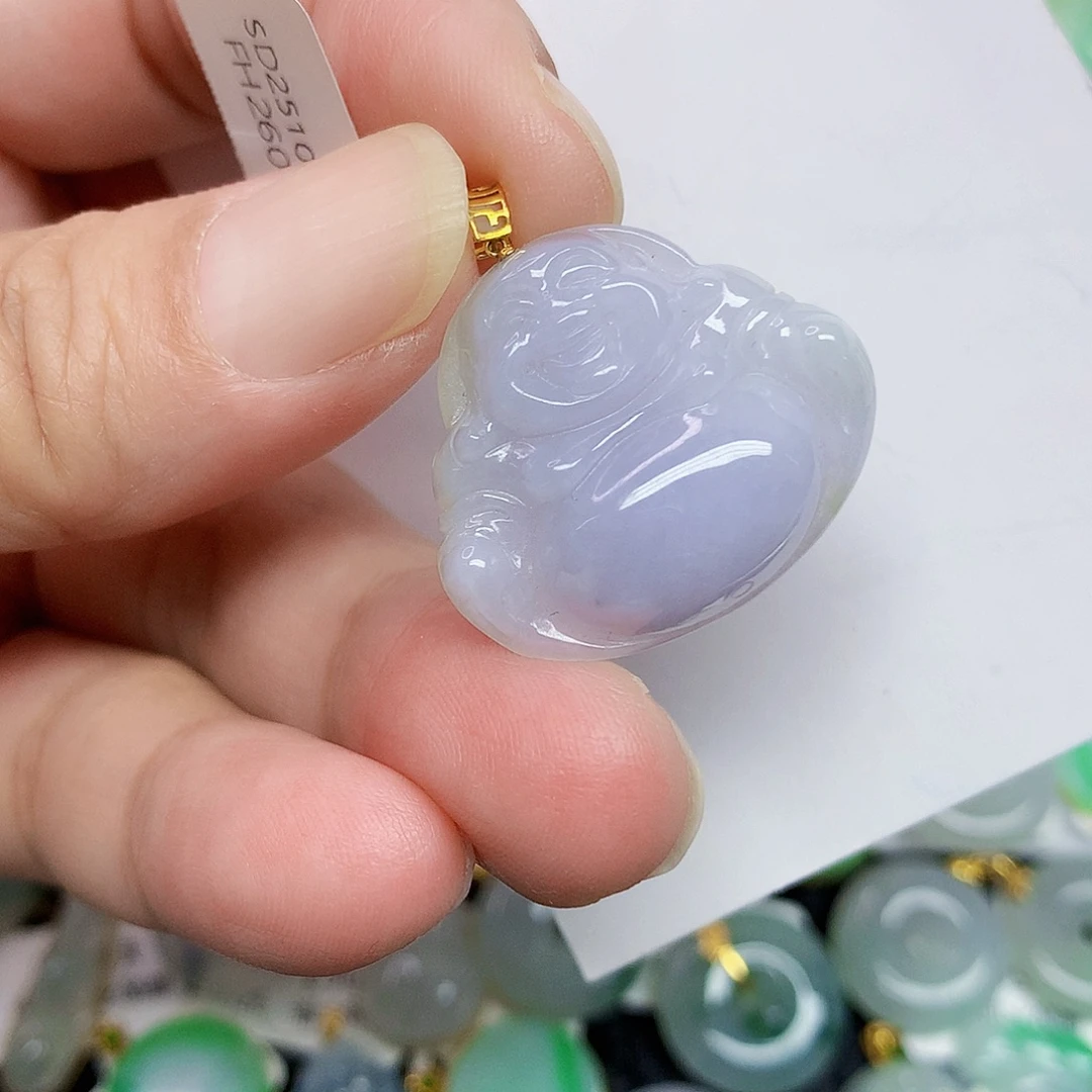 翡翠18K金镶嵌颈饰356777