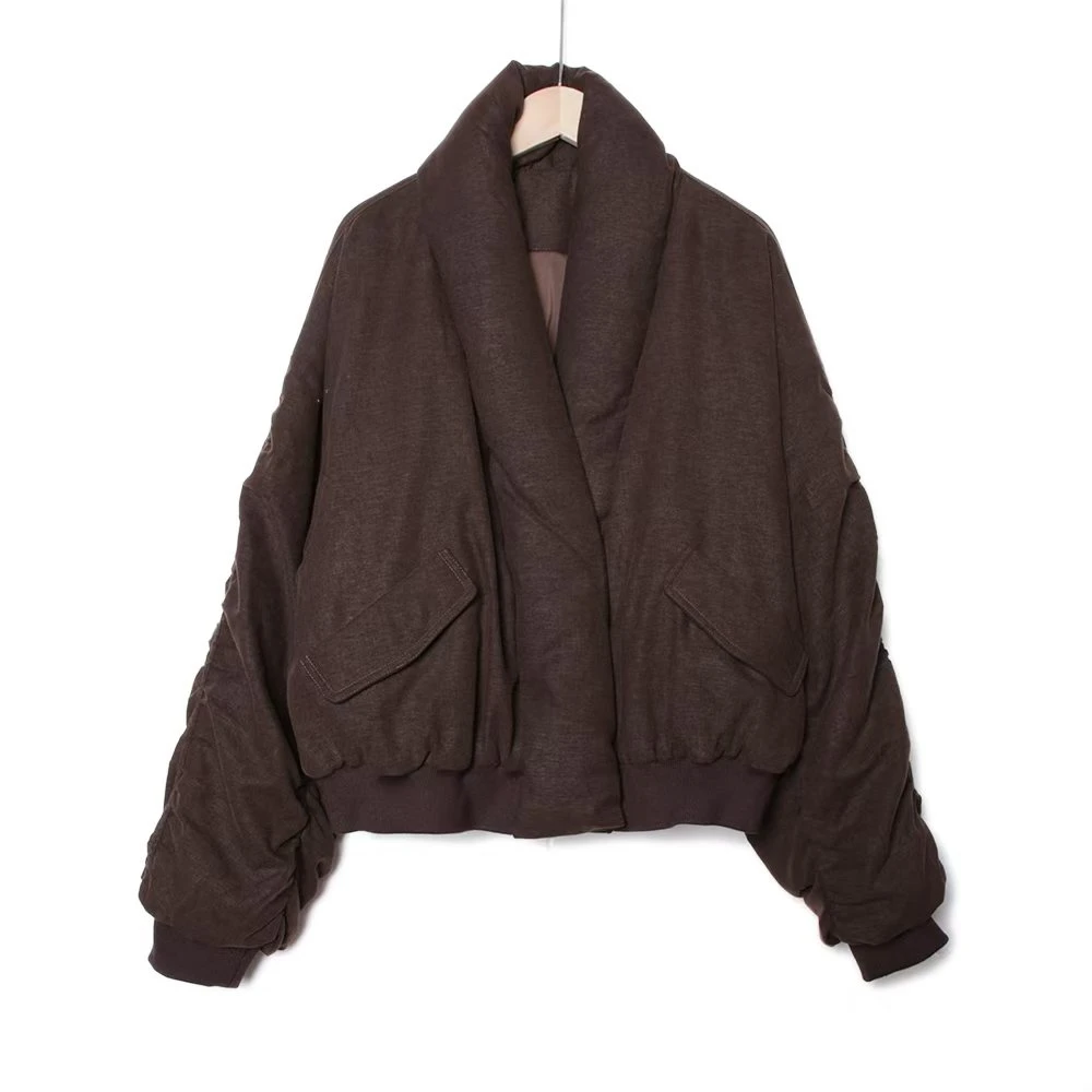 Bing Studios｜气质木棉天丝90鹅绒轻量感褶皱设计羽绒服C082-W24C