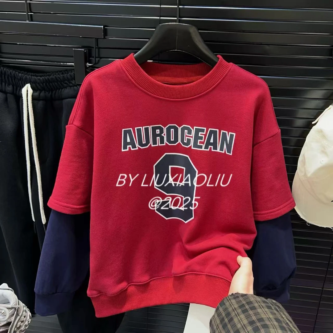 杭州六小六正版 BY LIUXIAOLIU冬季儿童假两件加绒卫衣15406