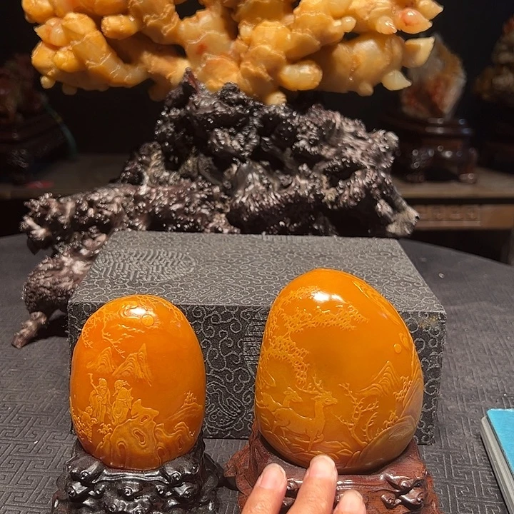 葡***架寿山石寿山石雕刻工艺品