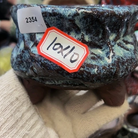 红陶粗陶花盆手工